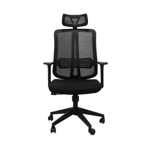 Modern Industrial Breathable Mesh Executive Swivel Ergonomic Office Chair with Stainless Steel Base
