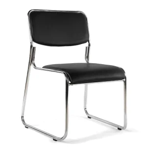 Modern Industrial Chair Black Fabric Chair With High Back for Dining Room Office Lounge Restaurant