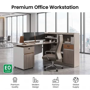 Modern Industrial Commercial L Shape Office Workstation Project Grade Modular Cubicle for Staff Desk OEM ODM Custom
