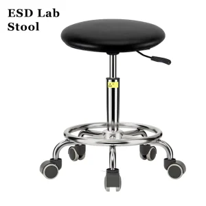 Modern Industrial ESD Black Chair PU Leather Antistatic Commercial Height Adjustable for Hospital and Laboratory Dining Use
