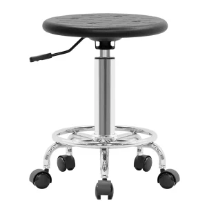 Modern Industrial ESD Black Chair PU Leather Antistatic E02 Commercial Height Adjustable for Hospital Dining Use