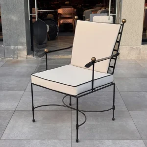 Modern Industrial Iron Garden Chair Outdoor Patio Seating Furniture for Hotel Warehouse Courtyard Balcony Commercial Projects