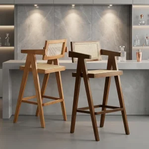 Modern Industrial Luxury Outdoor Bar Chairs Custom High Counter Height Lounge for Home Kitchen Breakfast Island Restaurant Dine