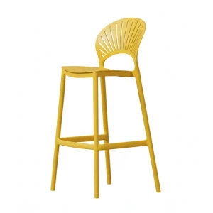 Modern Industrial Plastic Stackable Bar Stool High Chair for Home Bar Hotel Outdoor Restaurant Cafe Shop