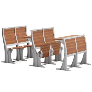 Modern Industrial Plywood School Desks and Student Chairs for College Classroom and Lecture Hall Commercial Use