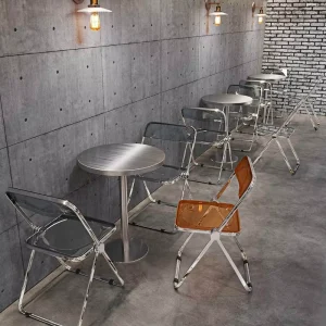 Modern Industrial Stainless Steel Commercial Dining Table Chairs Booth Bench Seating Restaurant Cafe Hotel Home Bar Park Durable