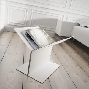 Modern Industrial Stainless Steel Magazine Rack Bookshelf with Open Storage for Living Room and School Use
