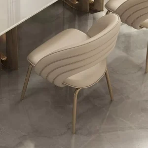 Modern Industrial Style Dining Room Chairs High Quality PU Leather and Metal for Home Bar Hotel School Use
