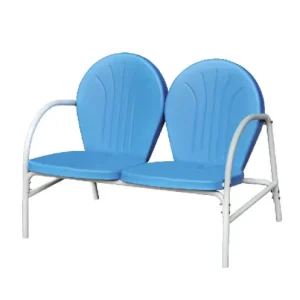 Modern Industrial Style Outdoor Leisure Garden Metal Double Seats Chair