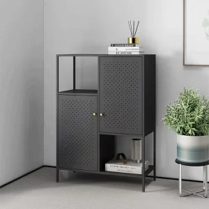 Modern Iron 3-Tier Freestanding Bookshelf and Plant Stand for Living Room Bedroom Home Office Multi-Purpose Storage