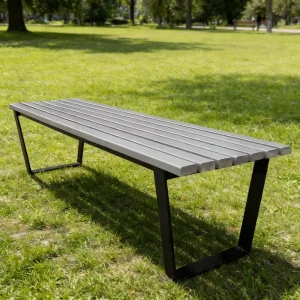 Modern Iron Leg Durable Water Resistant Eco Friendly 2 Seater Patio Bench for Dining Living Room & Hospital Hotel Use