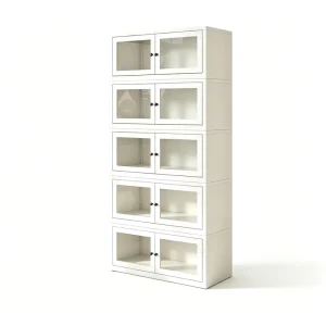 Modern Iron Metal Etagere Bookshelf Durable Eco Friendly Space Saving Storage for Living Room Bedroom