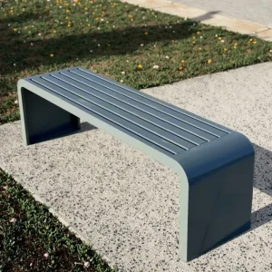 Modern Iron Steel Bench Solid Seat Multi Color Square for Outdoor Parks Leisure Entry Supermarkets Patios Dining