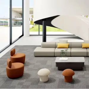 Modern Italian Leather Single Sofa Chair Living Room Furniture Accent Recliner Fabric Lounge for Leisure Office Use