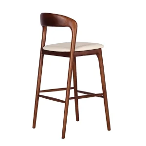 Modern Italian Solid Wood Dining Bar Stool High Chair Bistro Bar Chair