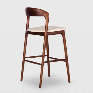 Modern Italian Solid Wood Dining Bar Stool High Chair for Bistro Restaurant Hotel or Home Bar Use