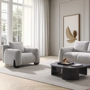 Modern Italian Style Luxury Living Room Furniture Fabric Elegant Hotel Leisure Sofa 1 Seater
