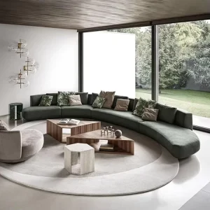 Modern Italian Style Minimalist Modular Warehouse Mall Workshop Villa Corner Large Flat Fabric Creative Hotel Lobby Reception