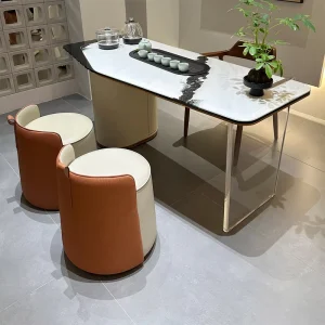 Modern Japanese Wooden Coffee Table with Fridge Solid Wood Construction Eco Friendly Design for Living Room