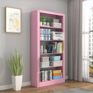 Modern Kids Single Side Metal Bookshelf Living Room School Furniture Eco Friendly Space Saving Storage