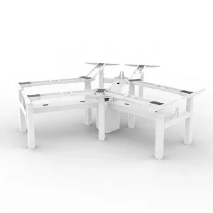 Modern L Shaped 90 Degree or 120 Degree Open 3 Motor 3 Legs Strong Iron Electric Height Adjustable Desk
