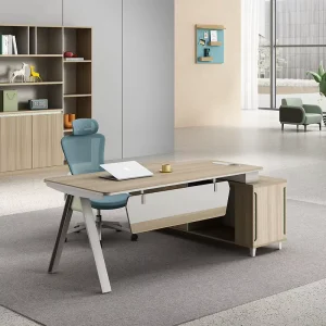 Modern L Shaped Executive Desk National Standard E1 Eco Friendly MDF Board Water Resistant Modular Storage Cabinet
