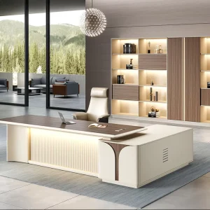 Modern L-Shaped Executive Office Boss Desk Wooden Workstation Desk Office Furniture Table