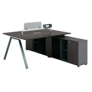 Modern L Shaped Extendable Wooden Panel Office Staff Desk Workstation Multi functional Commercial Furniture