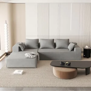 Modern L Shaped Sofa Furniture Sectional Sofa Set Chaise Fabric Living Room Sofa Set Luxury for Living Room and Bedroom