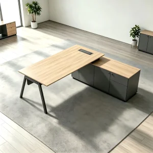 Modern L Shaped Workstation Desk with Integrated Storage Solution for Open Office Furniture Manufacturer