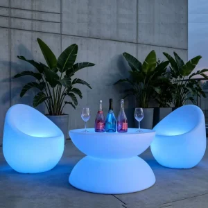 Modern LED Cube Bar Stools for Nightclubs Living Rooms Cafes Malls Durable Plastic Outdoor Furniture Water Resistant