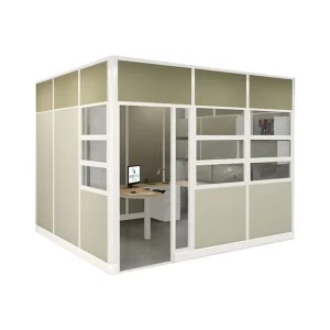 Modern Large Fully Enclosed Stainless Steel Office Cubicles Acoustic Panels Workstation Customizable Modular BIFMA Durable