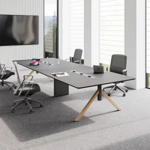 Modern Large Modular Conference Table For Home School Office Meeting Room Wooden Material For 4 8 10 12 People