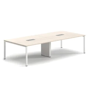 Modern Large Modular Conference Table for School Office Meeting Room Wooden Material for 4 8 10 12 People