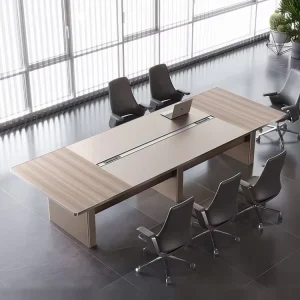 Modern Large Rectangular Meeting Table Simple Wood Conference Desk for Office Negotiation Team Collaboration Room