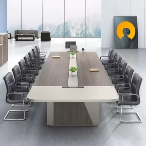 Modern Large Rectangular Office Desk Creative Training Table Chair Combination Simple rounded Conference Room Long Table for