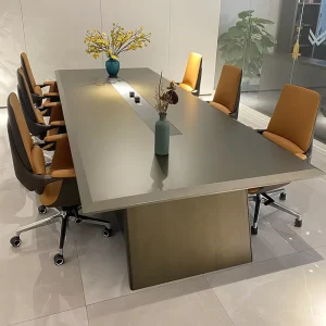 Modern Large Wood Meeting Table Eco Friendly Rectangular Conference Desk Simple Long Negotiation Table for Office Room