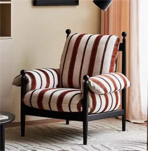 Modern Lazy Chair Fabric Upholstered One Seat Sofa Villa Hotel Living Room Furniture Soft Bag Cushion Single Sofa Lounge Chair