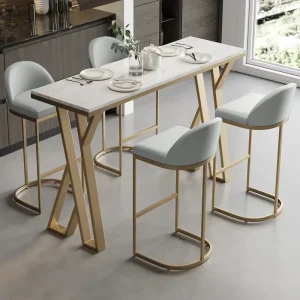 Modern Leather Bar Height Stool Stainless Steel Counter Stool Kitchen Bar for Home Bistro Furniture Chair and Table Restaurant