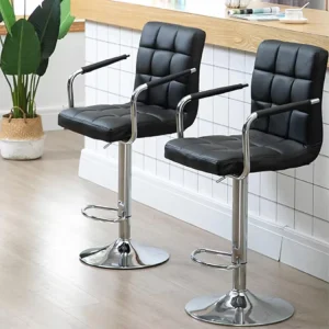Modern Leather Bar Stool Good Quality Commercial Bar Furniture for Home Bar Hotel Dining Living Room BSCI Certified Export