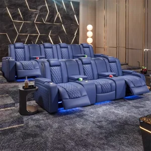 Modern Leather Electric Massage Recliner Chair Home Theater Sofa with Footrest