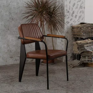 Modern Leather Industrial Design Dining Chairs Waterproof Eco Friendly Upholstery Durable Metal Legs for Home Commercial Use