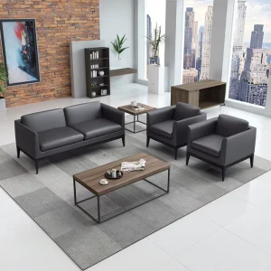 Modern Leather Office Sofa Set Eco Friendly & Durable Commercial Furniture for Home Office Hotel School & Living Room