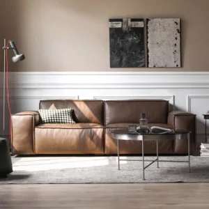 Modern Leather PU Executive 3 Seat Office Sofa for Home Office and Commercial Use