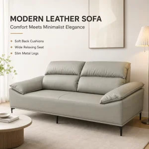Modern Leather Sofa for Living Room Home Apartment Office Hotel Lounge Commercial Furniture