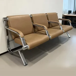 Modern Leather Waiting Sofa Bench Chair for Hospital Mall School Airport Use Durable Commercial Furniture