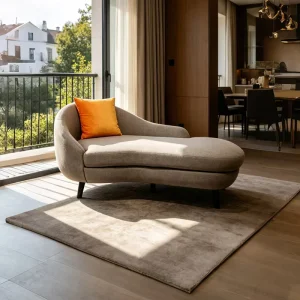Modern Leisure Luxury Nordic Lazy Hotel Villa Use Indoor Furniture Comfort Fabric Living Room Wooden Frame Chaise Reclining Sofa