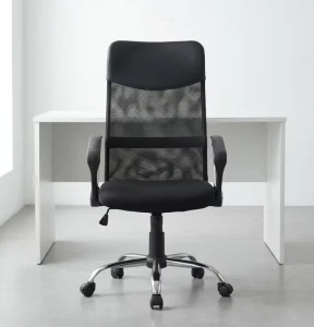 Modern Lift Executive Silla Ejecutiva De Malla Mesh Fabric Mid Back Swivel Fixed Arms Nylon Metal Base Staff Office Chair