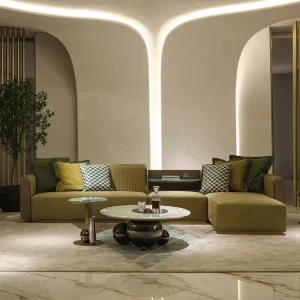 Modern Light Luxury Corner Sofa Large Living Room Soft Comfortable Hotel Soft Furnishing Designer First Choice