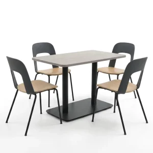 Modern Light Luxury Restaurant Dining Table Chair Set Durable Aluminum+Steel Construction Villa Living Room